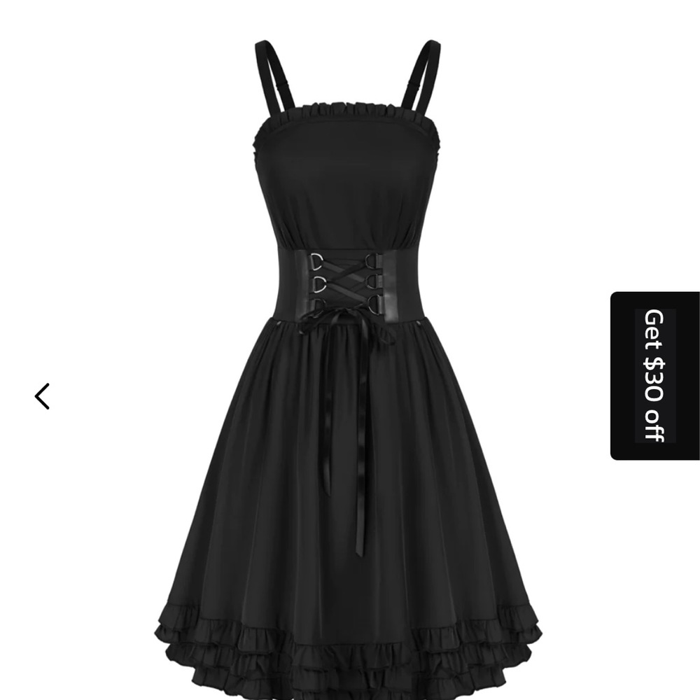 🆕 Scarlet Darkness Gothic Ruffle Dress size Medium